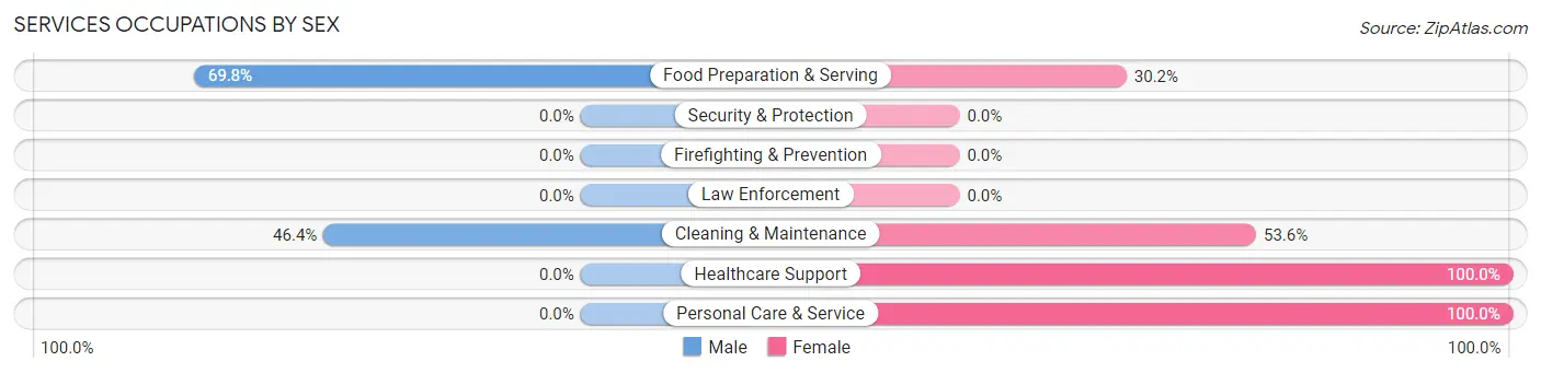 Services Occupations by Sex in Mccall
