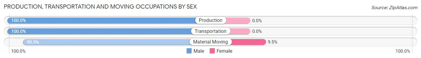 Production, Transportation and Moving Occupations by Sex in Murtaugh