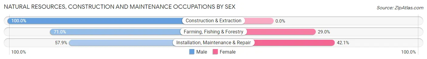 Natural Resources, Construction and Maintenance Occupations by Sex in Oakley