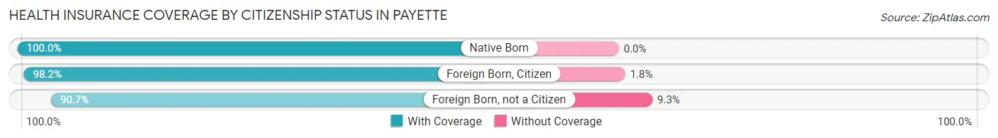 Health Insurance Coverage by Citizenship Status in Payette