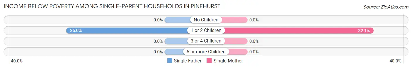 Income Below Poverty Among Single-Parent Households in Pinehurst