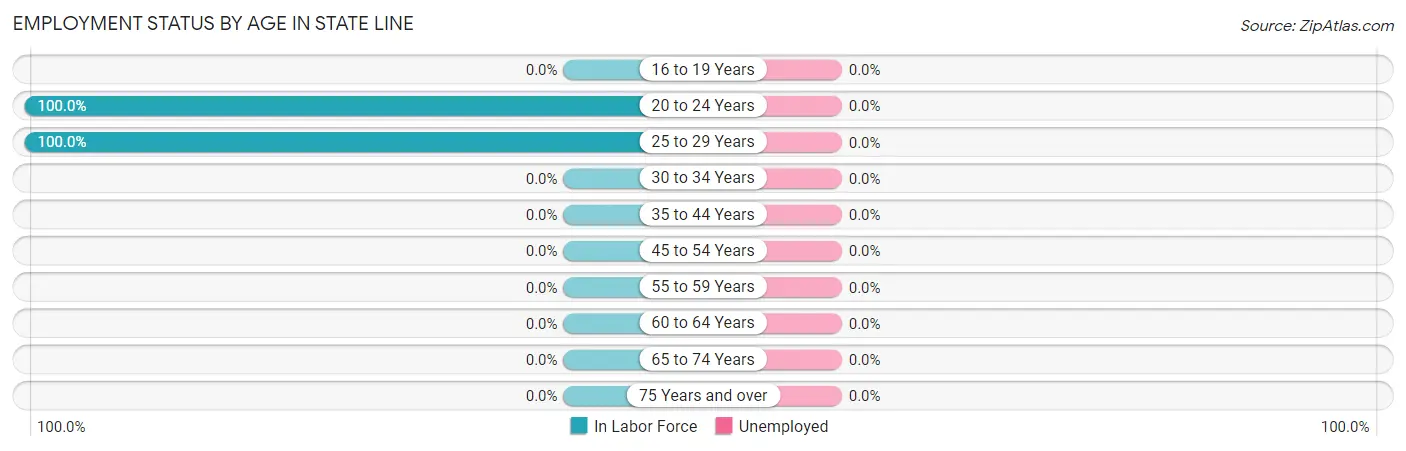 Employment Status by Age in State Line