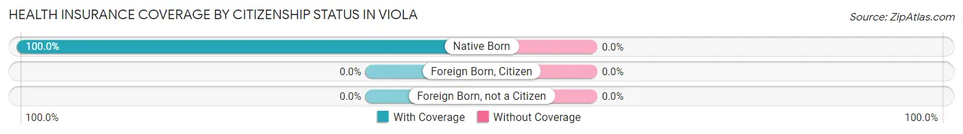 Health Insurance Coverage by Citizenship Status in Viola