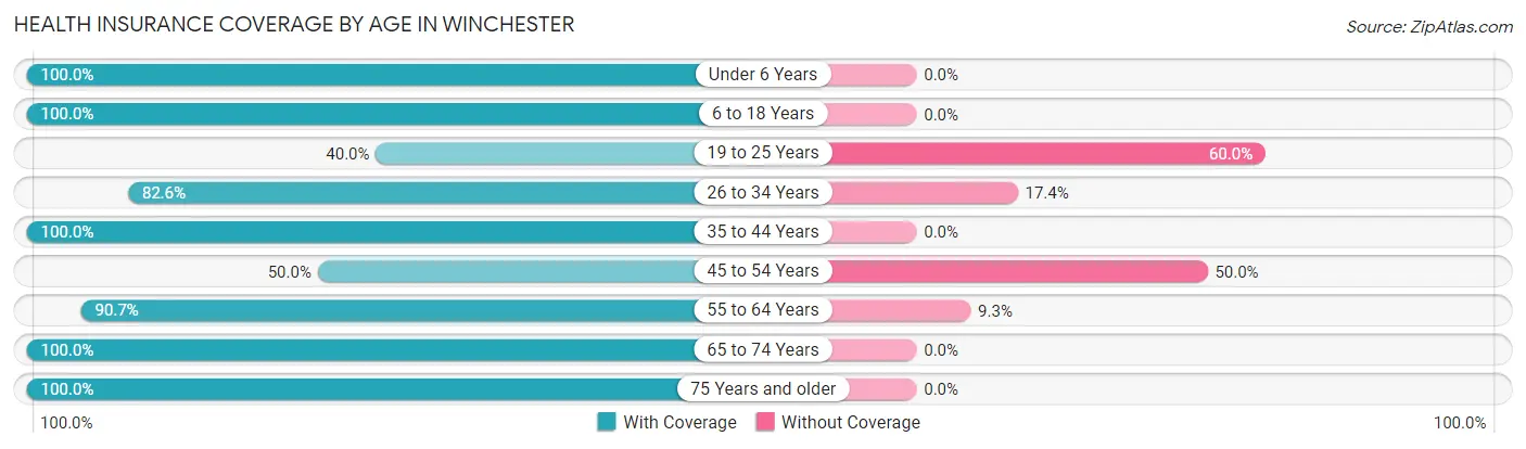 Health Insurance Coverage by Age in Winchester