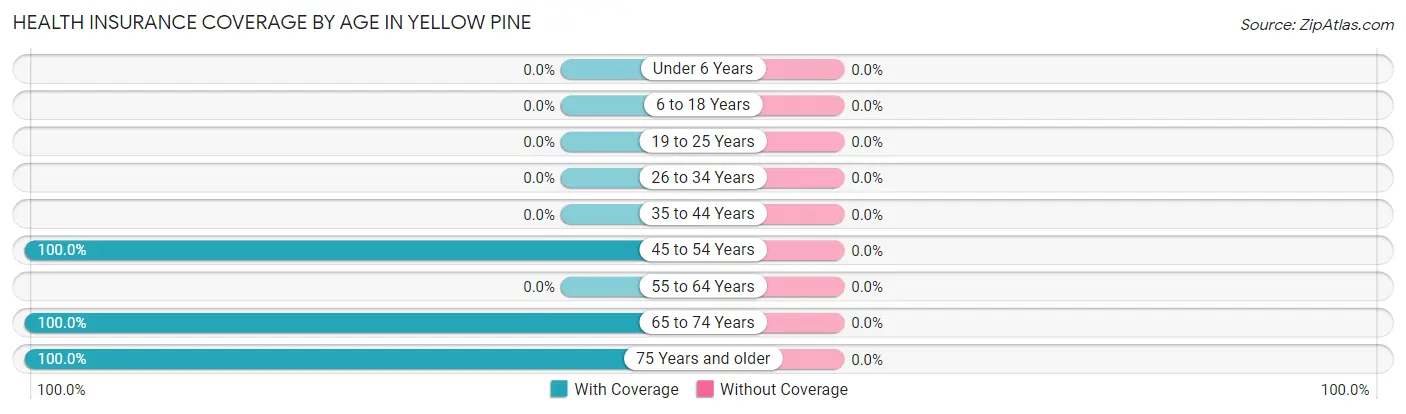 Health Insurance Coverage by Age in Yellow Pine
