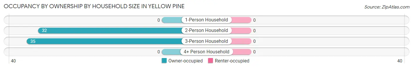Occupancy by Ownership by Household Size in Yellow Pine
