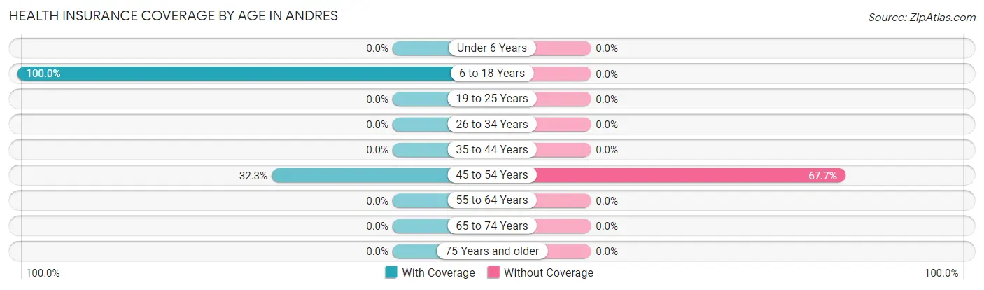 Health Insurance Coverage by Age in Andres