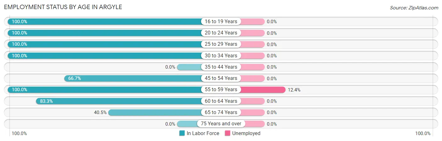Employment Status by Age in Argyle