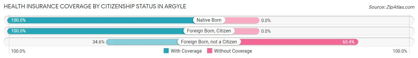 Health Insurance Coverage by Citizenship Status in Argyle