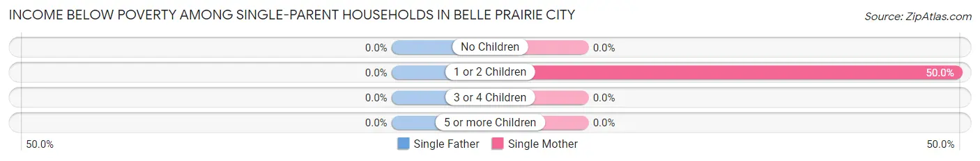 Income Below Poverty Among Single-Parent Households in Belle Prairie City