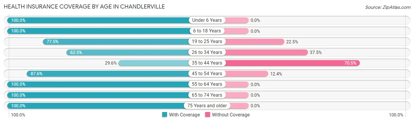 Health Insurance Coverage by Age in Chandlerville