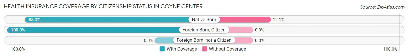 Health Insurance Coverage by Citizenship Status in Coyne Center