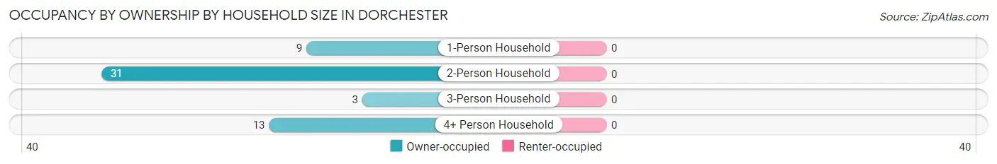Occupancy by Ownership by Household Size in Dorchester