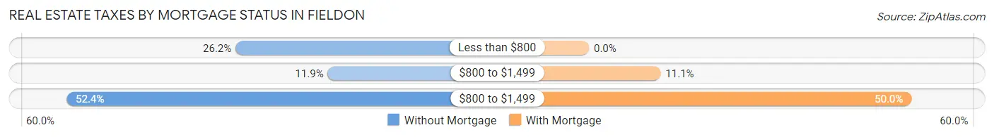 Real Estate Taxes by Mortgage Status in Fieldon