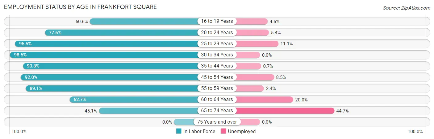 Employment Status by Age in Frankfort Square