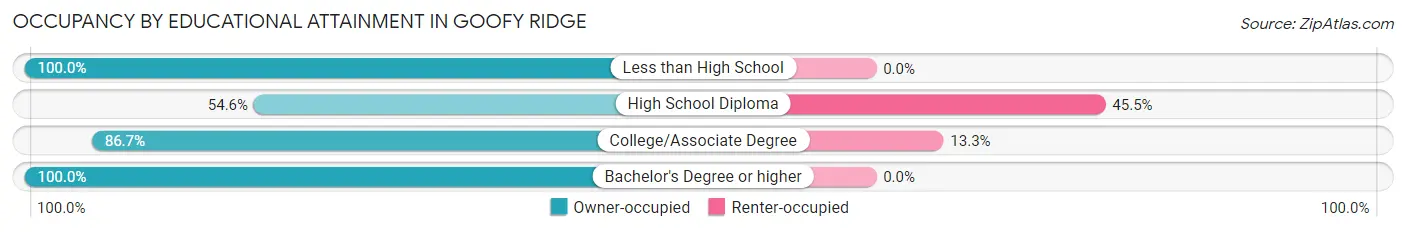 Occupancy by Educational Attainment in Goofy Ridge