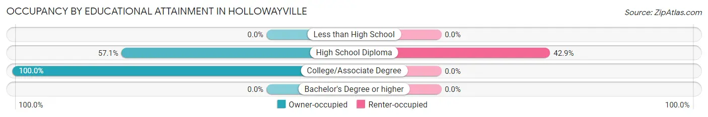 Occupancy by Educational Attainment in Hollowayville
