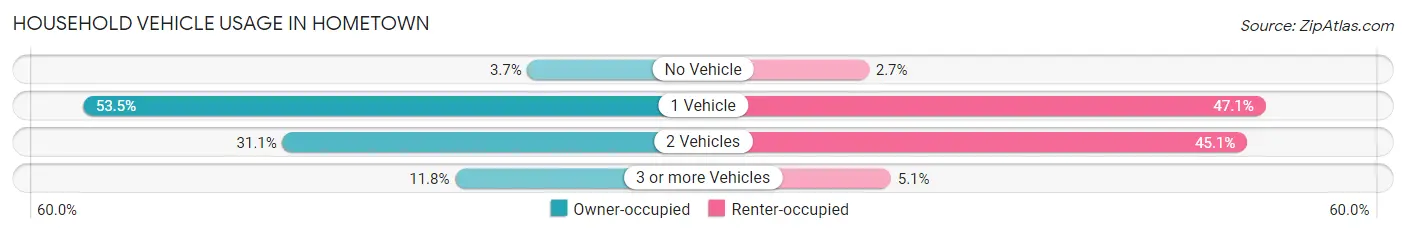 Household Vehicle Usage in Hometown