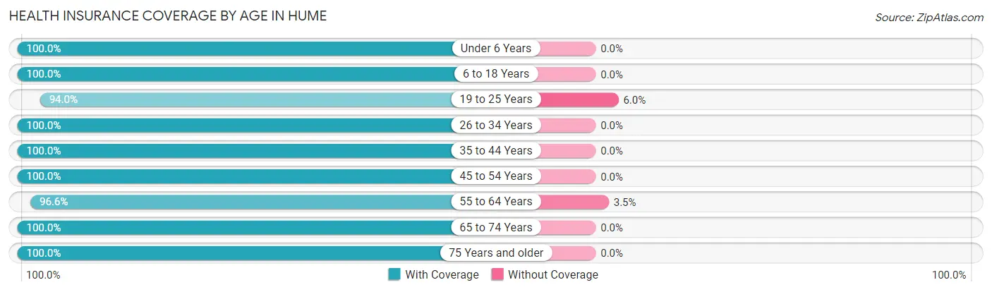 Health Insurance Coverage by Age in Hume
