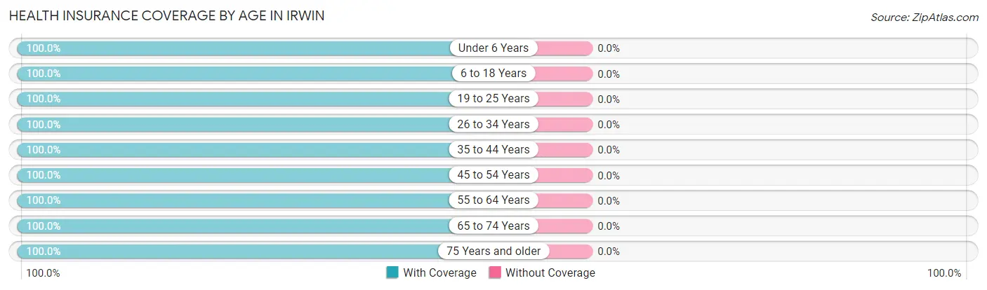 Health Insurance Coverage by Age in Irwin