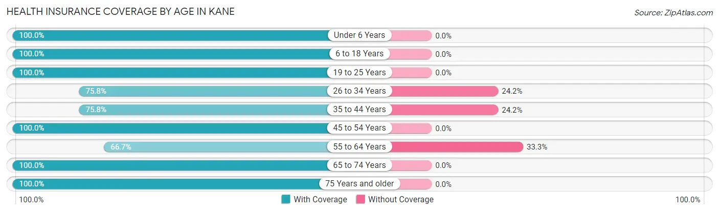 Health Insurance Coverage by Age in Kane