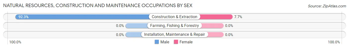 Natural Resources, Construction and Maintenance Occupations by Sex in La Rose