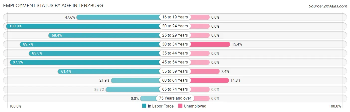 Employment Status by Age in Lenzburg