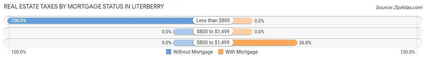 Real Estate Taxes by Mortgage Status in Literberry