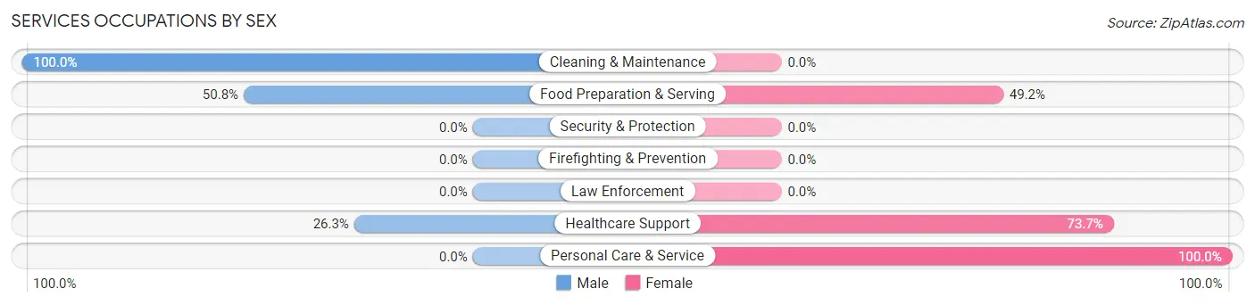 Services Occupations by Sex in McLeansboro