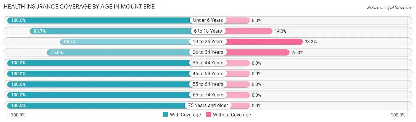 Health Insurance Coverage by Age in Mount Erie