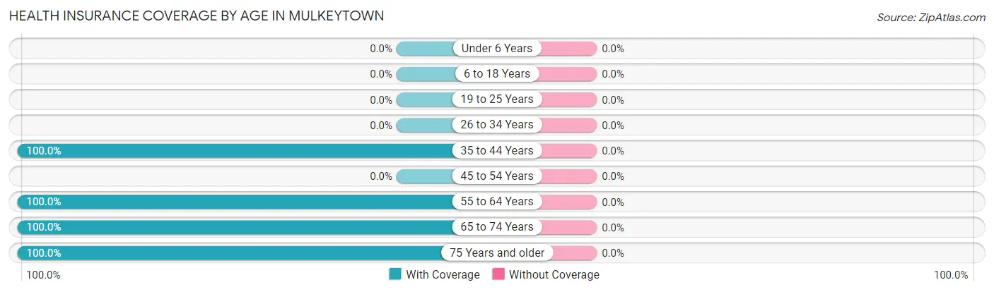 Health Insurance Coverage by Age in Mulkeytown
