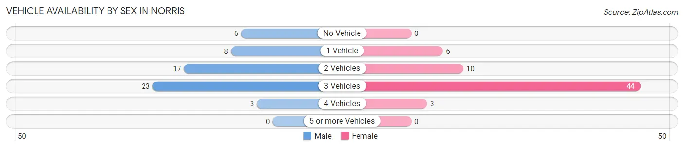 Vehicle Availability by Sex in Norris