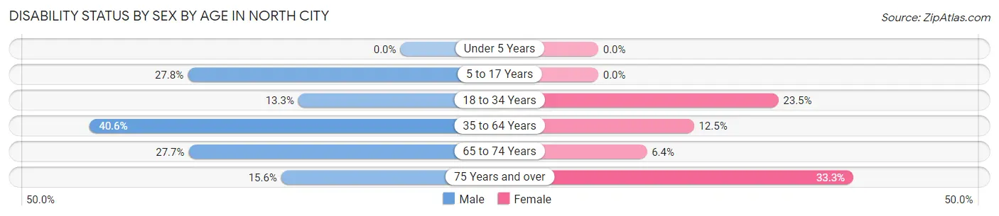 Disability Status by Sex by Age in North City