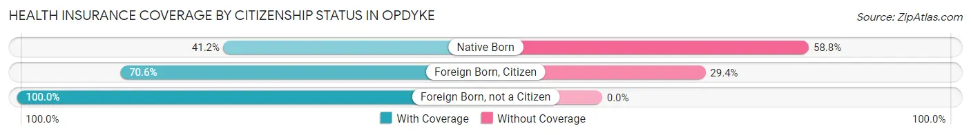 Health Insurance Coverage by Citizenship Status in Opdyke