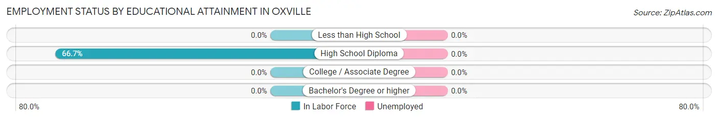 Employment Status by Educational Attainment in Oxville