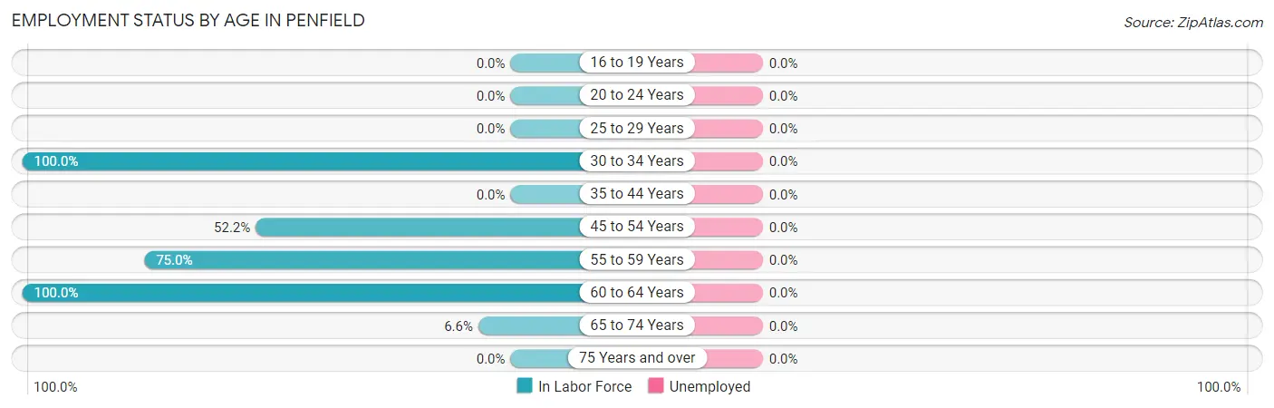 Employment Status by Age in Penfield