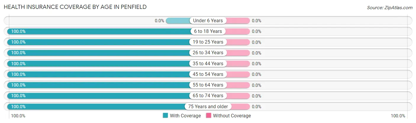 Health Insurance Coverage by Age in Penfield