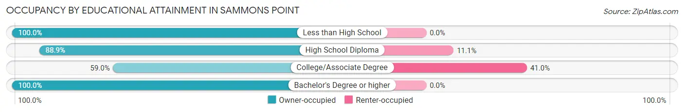 Occupancy by Educational Attainment in Sammons Point