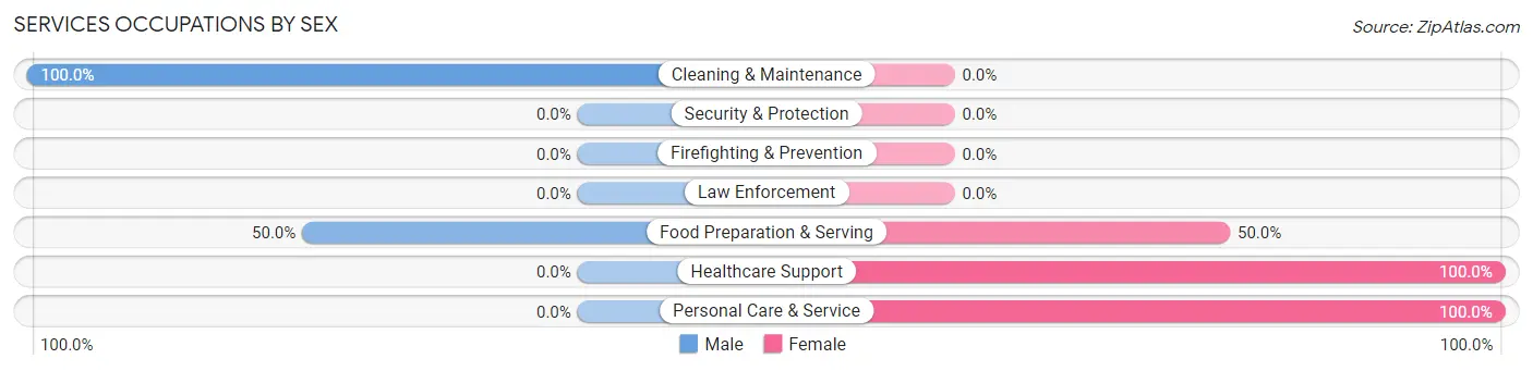 Services Occupations by Sex in Ste Marie