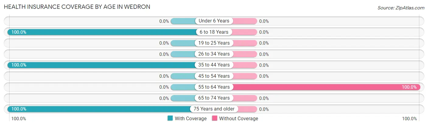 Health Insurance Coverage by Age in Wedron