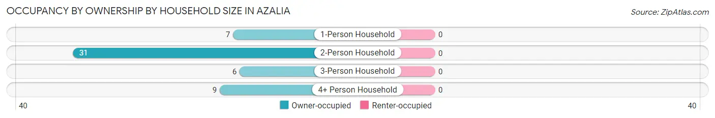 Occupancy by Ownership by Household Size in Azalia