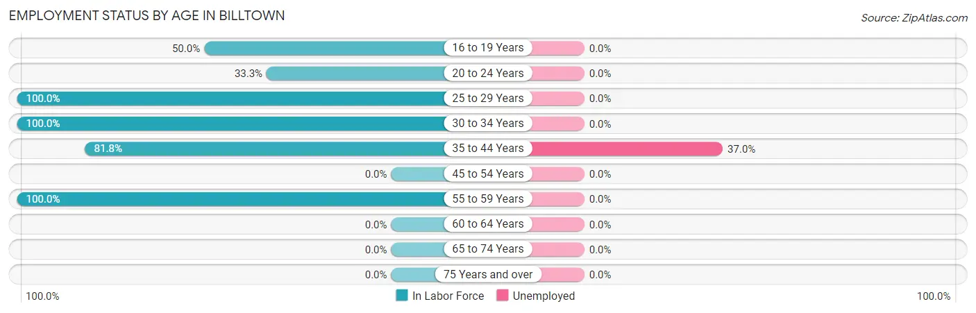 Employment Status by Age in Billtown