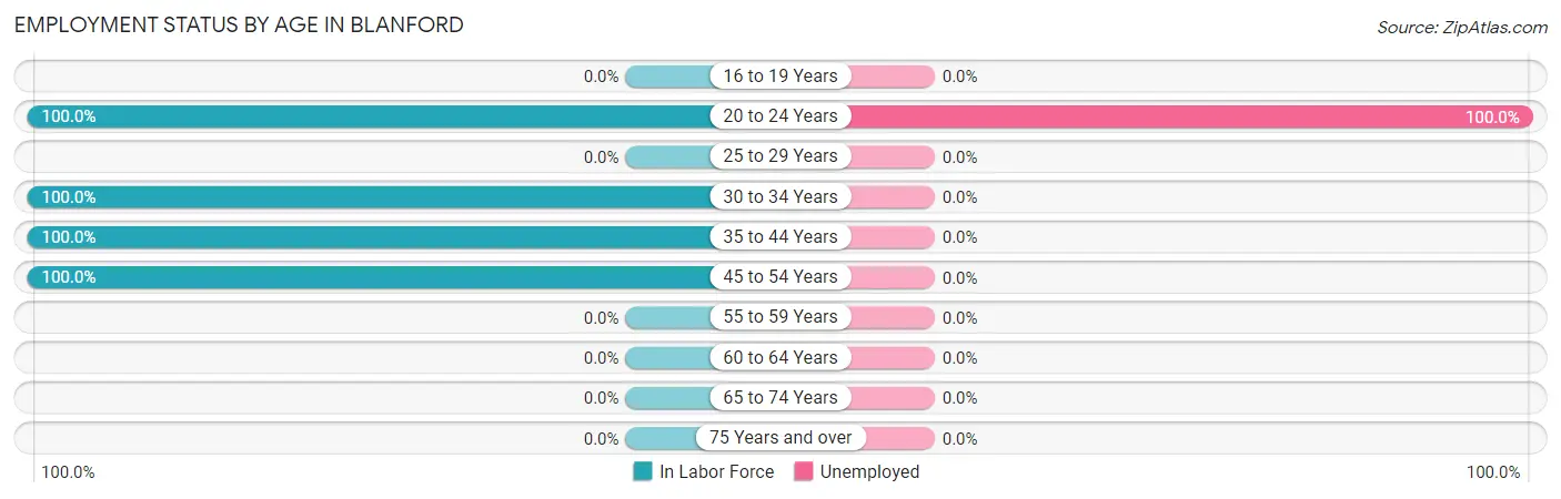 Employment Status by Age in Blanford