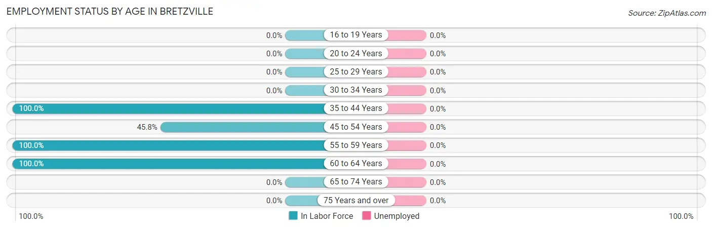 Employment Status by Age in Bretzville