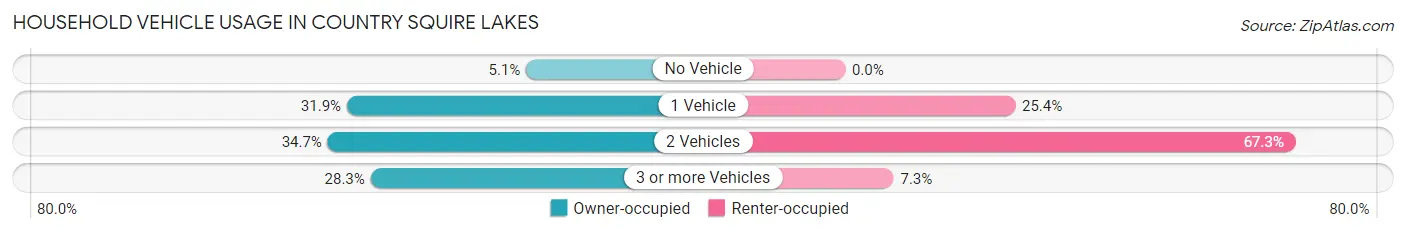 Household Vehicle Usage in Country Squire Lakes