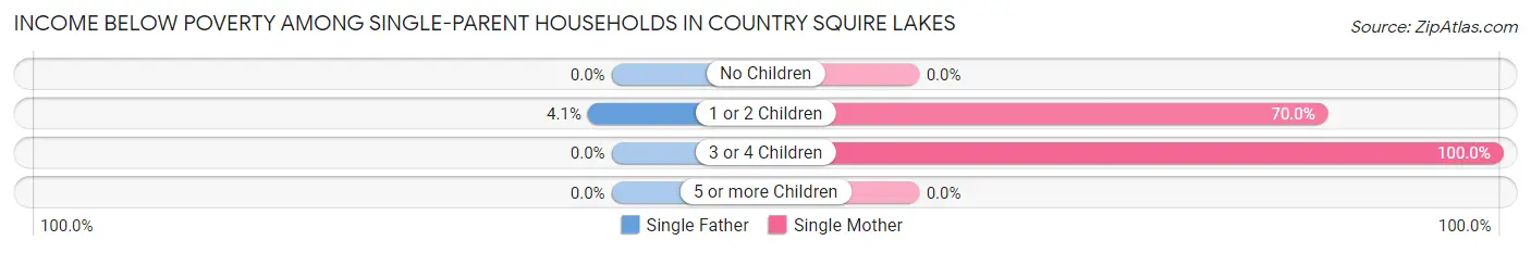 Income Below Poverty Among Single-Parent Households in Country Squire Lakes