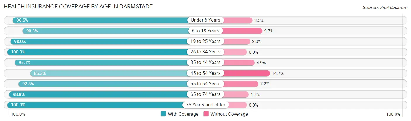 Health Insurance Coverage by Age in Darmstadt