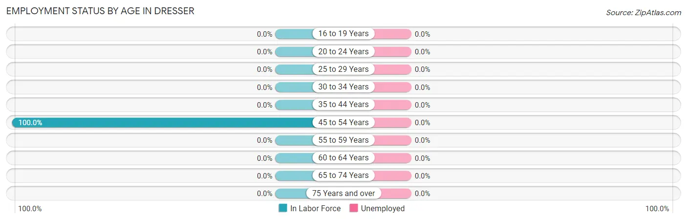 Employment Status by Age in Dresser