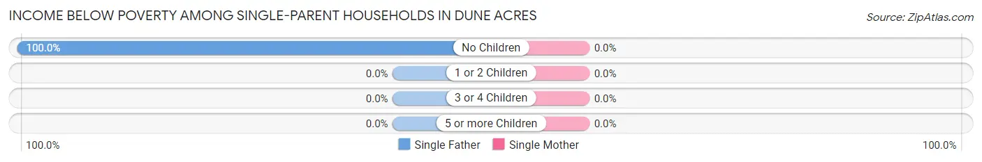 Income Below Poverty Among Single-Parent Households in Dune Acres