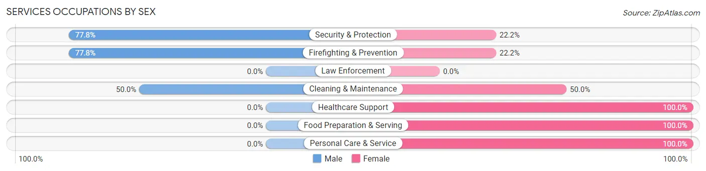 Services Occupations by Sex in Elberfeld